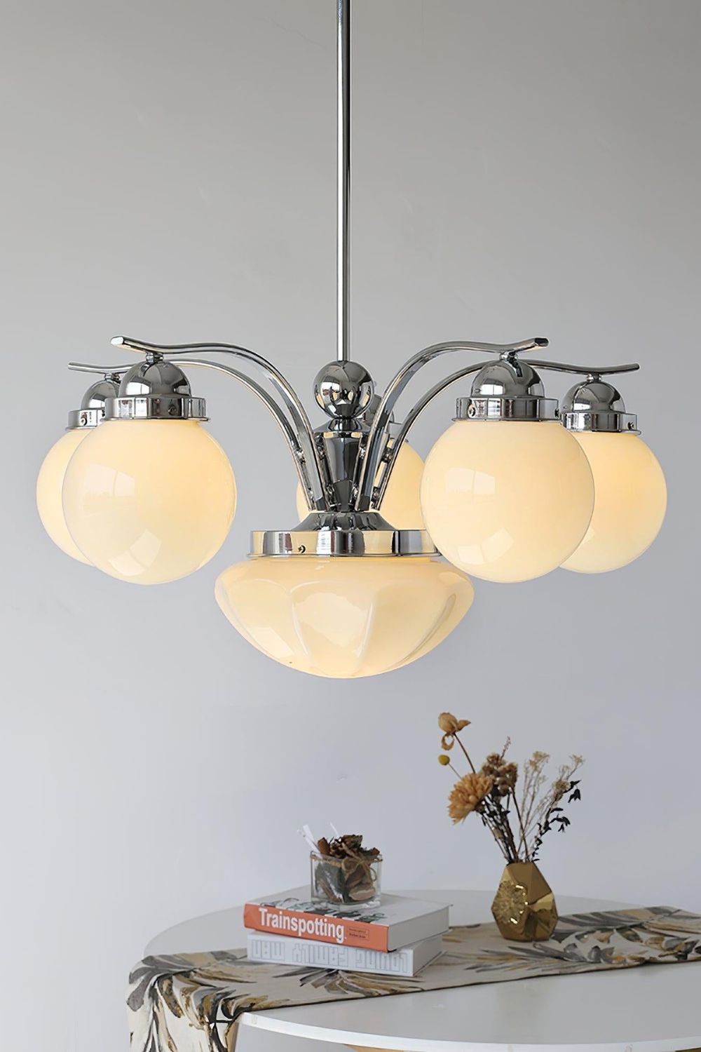 Ryttenberg Glass Globe Chandelier - view 3 | everlamps