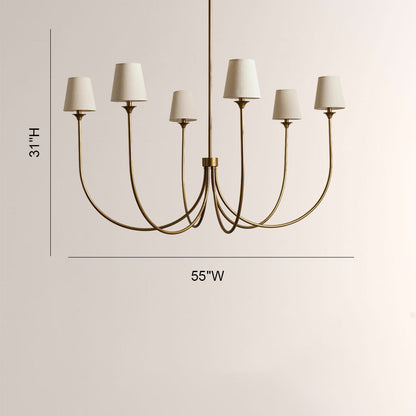 Veyra 6 Light Round Chandelier 42"D 55"D 68"D