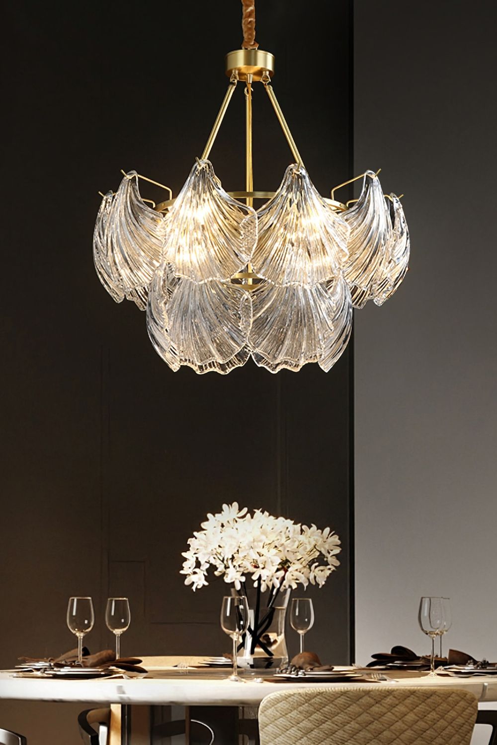 Scallop Shaped Chandelier Light - everlamps