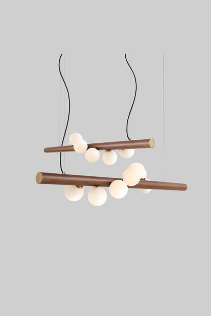 Scandinavian Linear Wooden Pendant Lamp - view 7 | everlamps