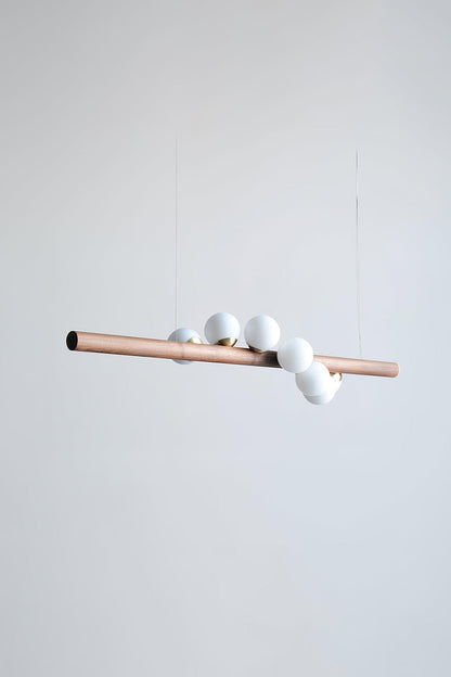 Scandinavian Linear Wooden Pendant Lamp - view 11 | everlamps