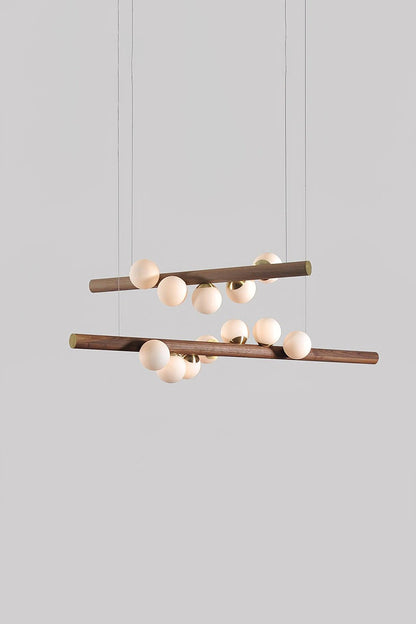 Scandinavian Linear Wooden Pendant Lamp - view 8 | everlamps