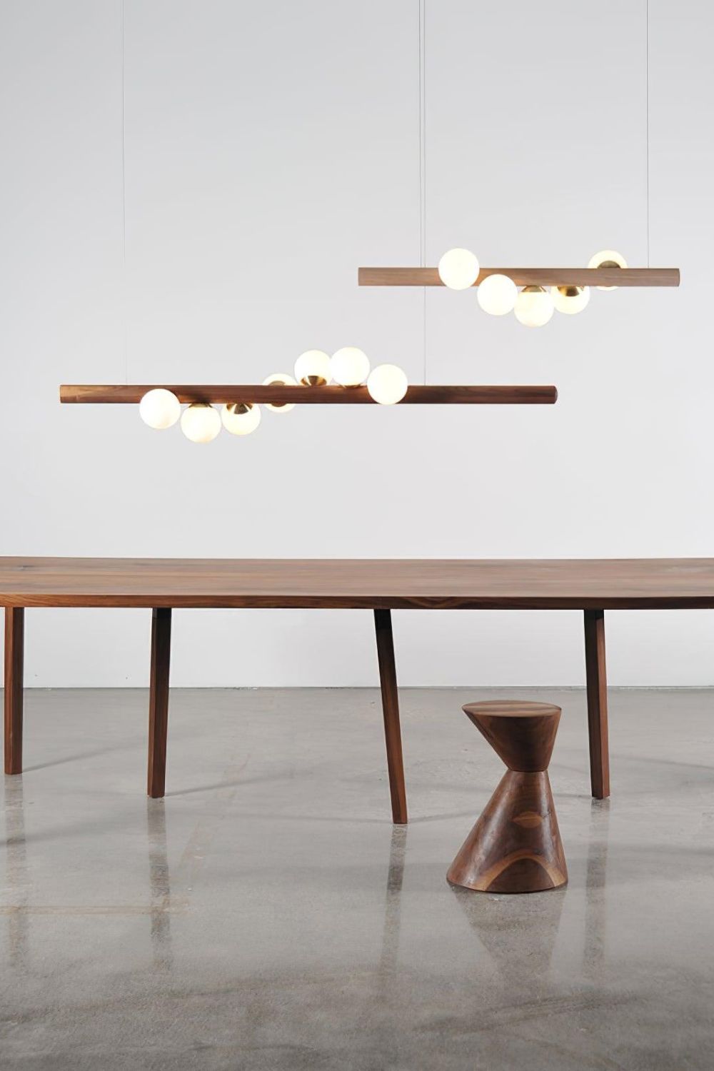 Scandinavian Linear Wooden Pendant Lamp - view 3 | everlamps