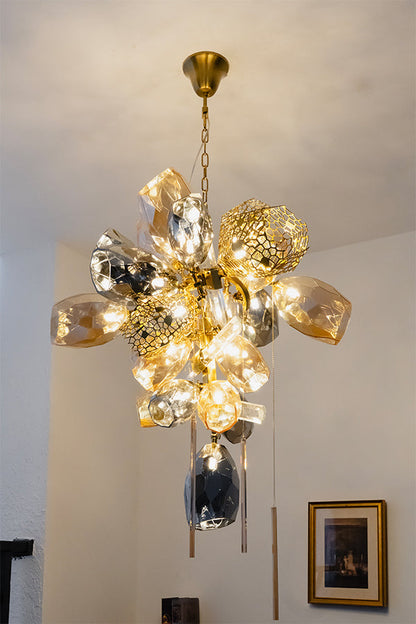 Sculptural Glass Cluster Chandelier - view 9 | everlamps