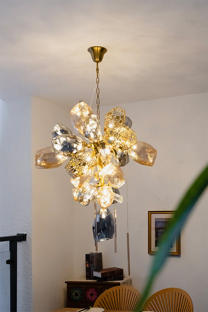 Sculptural Glass Cluster Chandelier - view 11 | everlamps