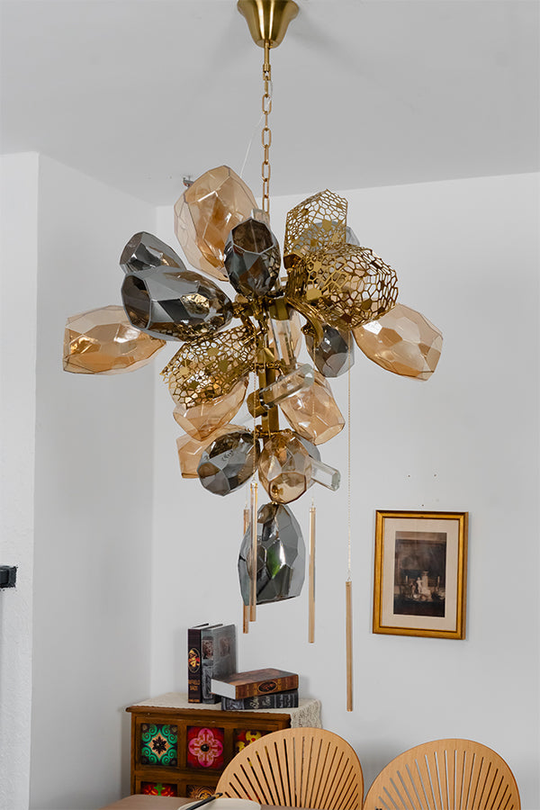 Sculptural Glass Cluster Chandelier - view 12 | everlamps