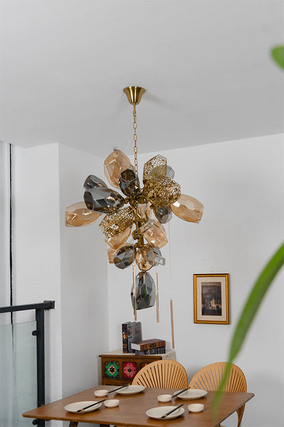Sculptural Glass Cluster Chandelier - view 14 | everlamps