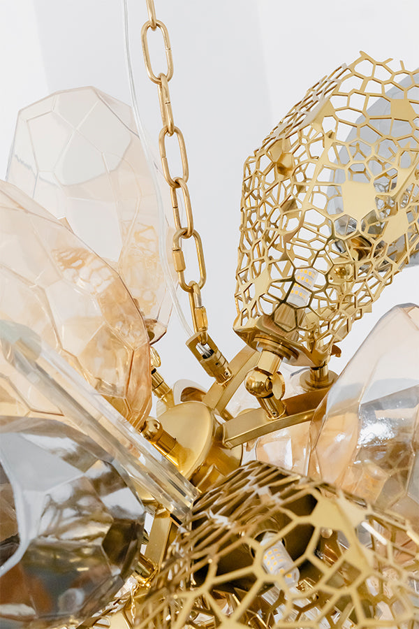 Sculptural Glass Cluster Chandelier - view 17 | everlamps