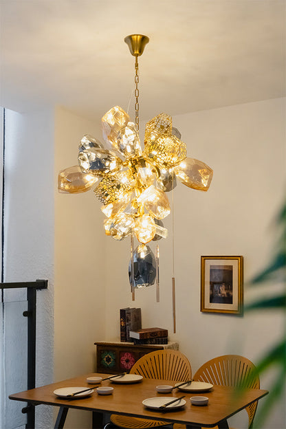 Sculptural Glass Cluster Chandelier - view 18 | everlamps