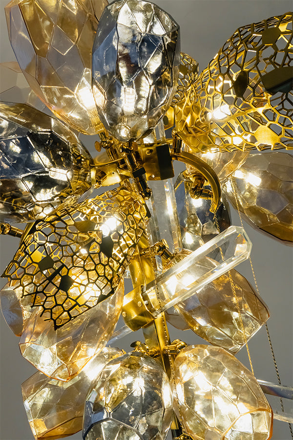 Sculptural Glass Cluster Chandelier - view 19 | everlamps