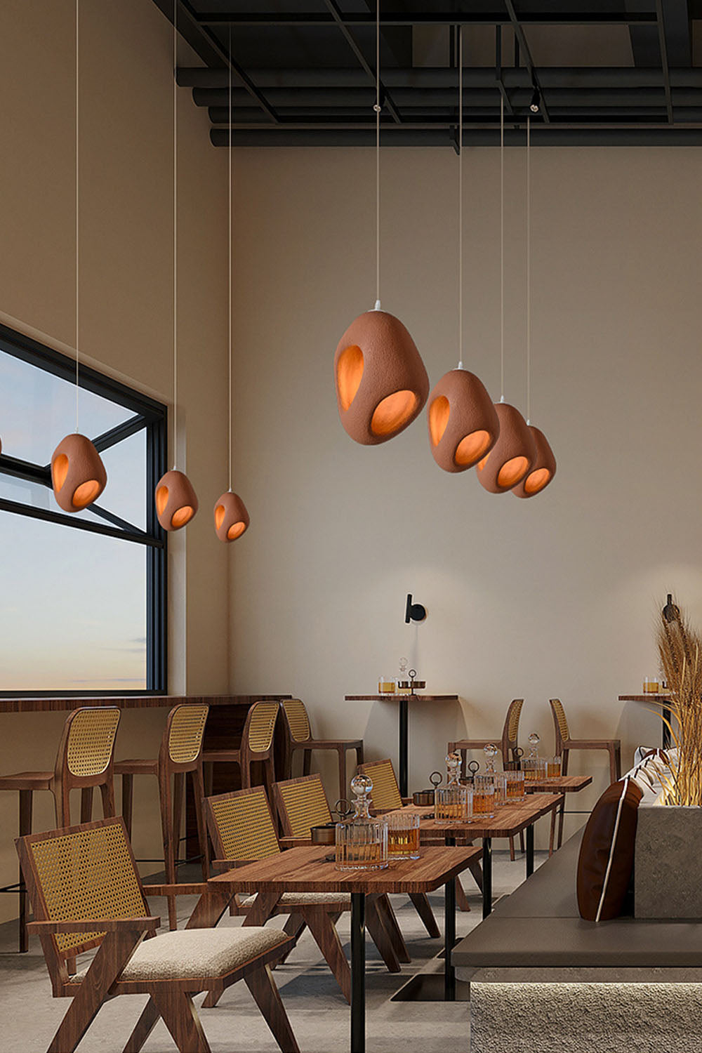 Sculptural Japandi Pendant Lamp - view 4 | everlamps