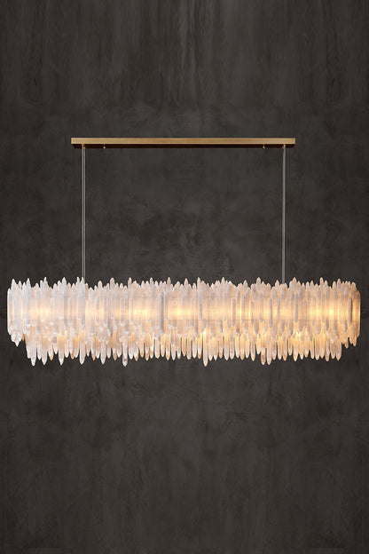 Selenite Layer Rectangular Chandelier - view 13 | everlamps