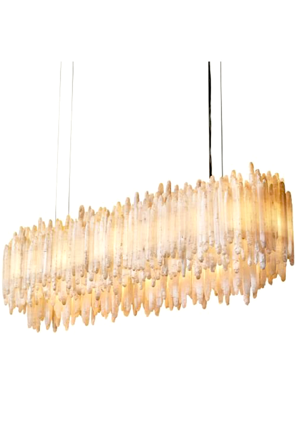 Selenite Layer Rectangular Chandelier - view 15 | everlamps