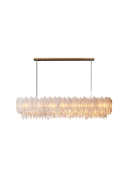 Selenite Layer Rectangular Chandelier | everlamps