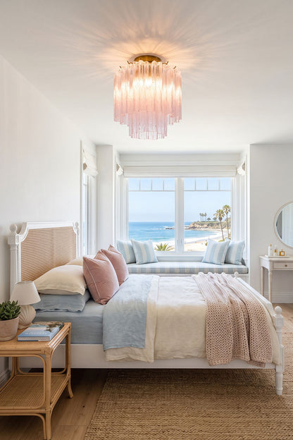 Seraphine Starburst Glass Tube Ceiling Light