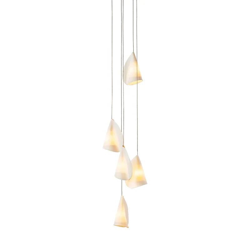 Organic Petal Translucent Bone China Pendant Light - view 26 | everlamps