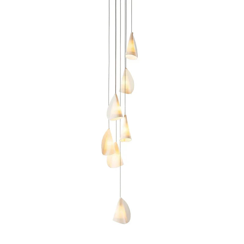 Organic Petal Translucent Bone China Pendant Light - view 27 | everlamps