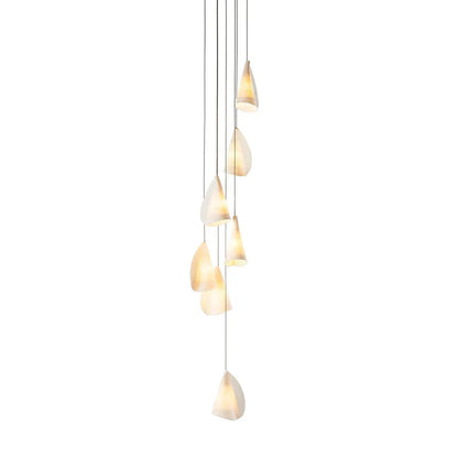 Organic Petal Translucent Bone China Pendant Light - view 27 | everlamps