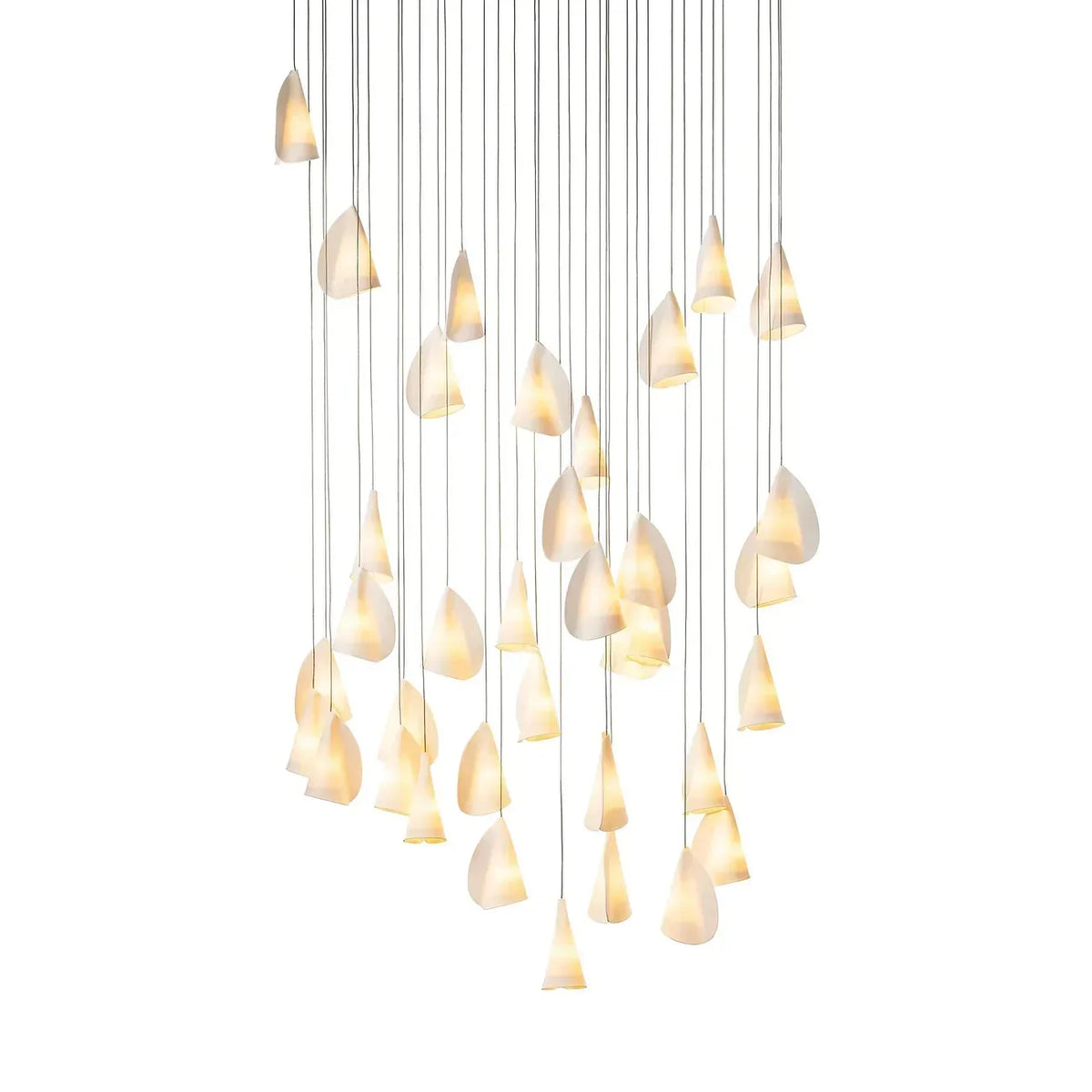Organic Petal Translucent Bone China Pendant Light - view 34 | everlamps