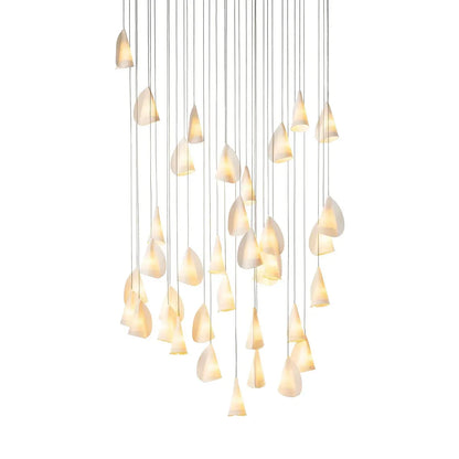Organic Petal Translucent Bone China Pendant Light - view 34 | everlamps