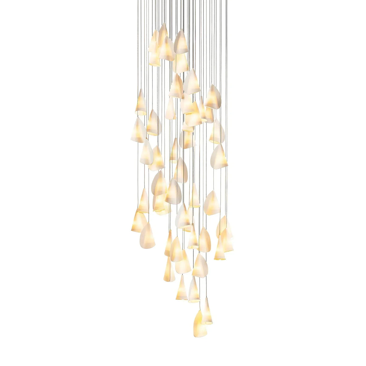 Organic Petal Translucent Bone China Pendant Light - view 36 | everlamps