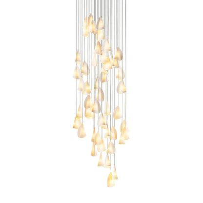 Organic Petal Translucent Bone China Pendant Light - view 36 | everlamps