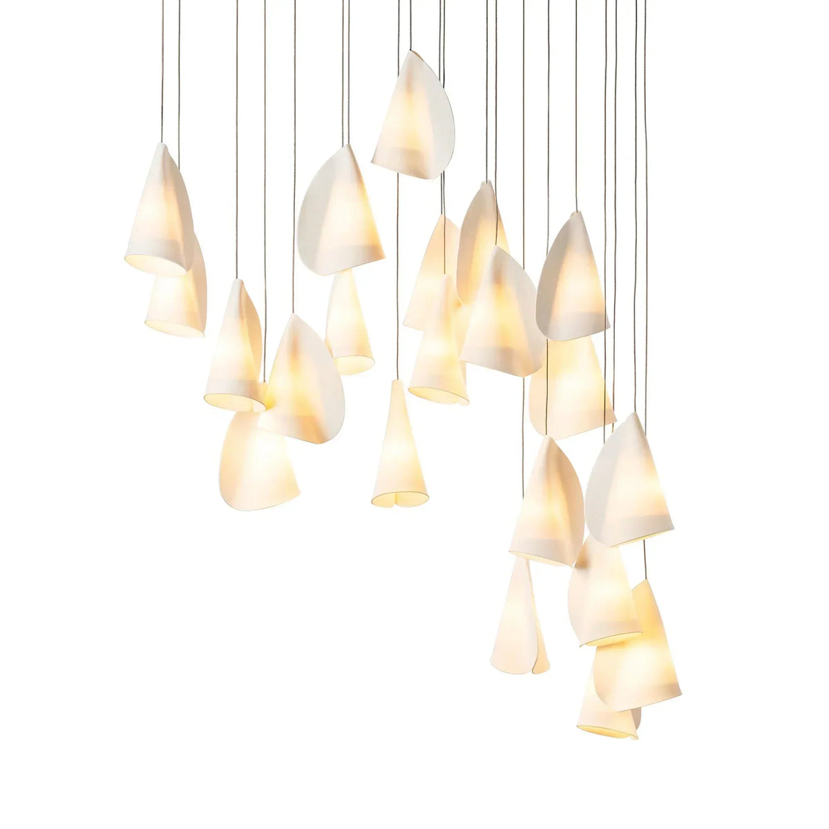 Organic Petal Translucent Bone China Pendant Light - view 32 | everlamps