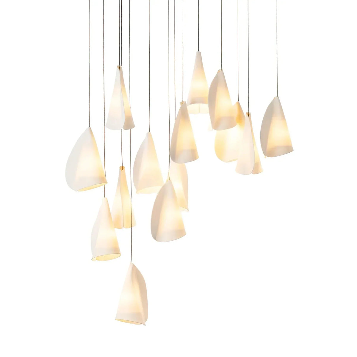 Organic Petal Translucent Bone China Pendant Light - view 31 | everlamps