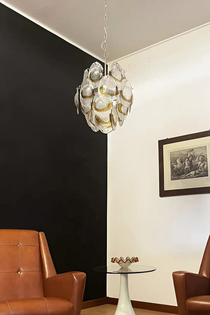 Shell-Shaped Glass Chandelier - view 9 | everlamps