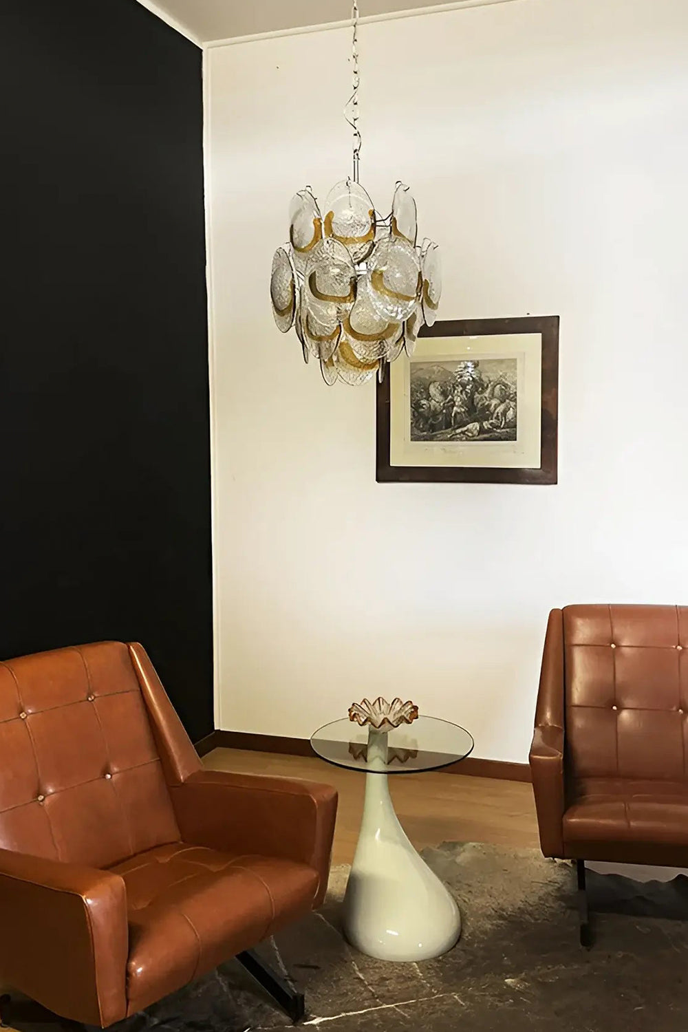 Shell-Shaped Glass Chandelier - view 8 | everlamps