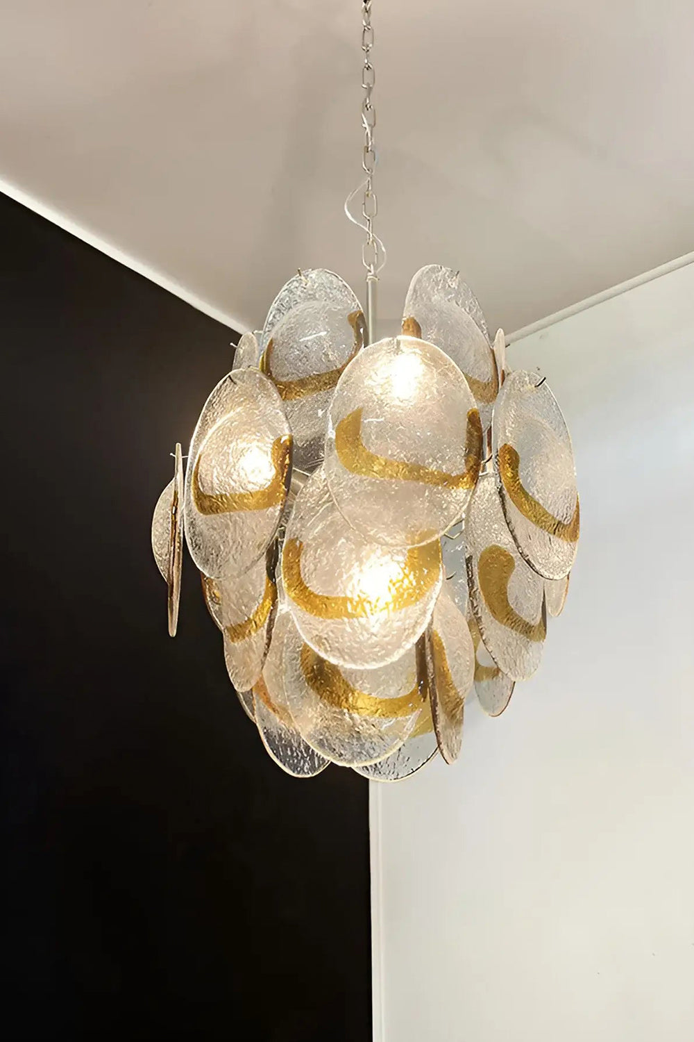 Shell-Shaped Glass Chandelier - view 20 | everlamps