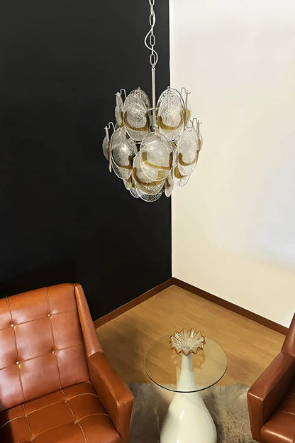 Shell-Shaped Glass Chandelier - view 6 | everlamps