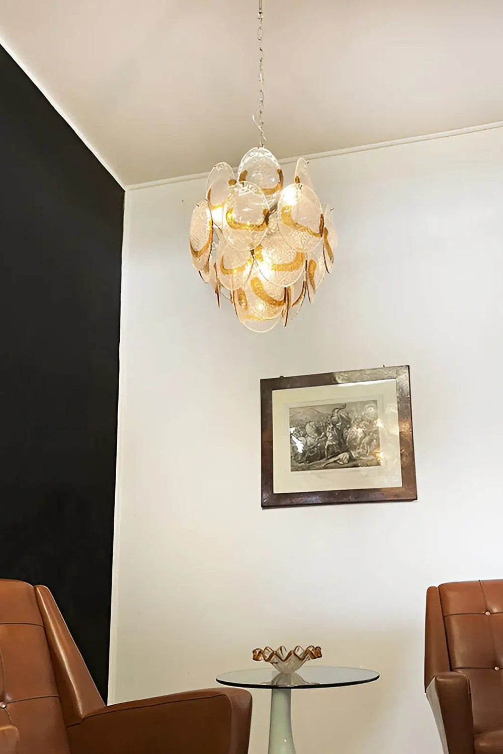 Shell-Shaped Glass Chandelier - view 10 | everlamps
