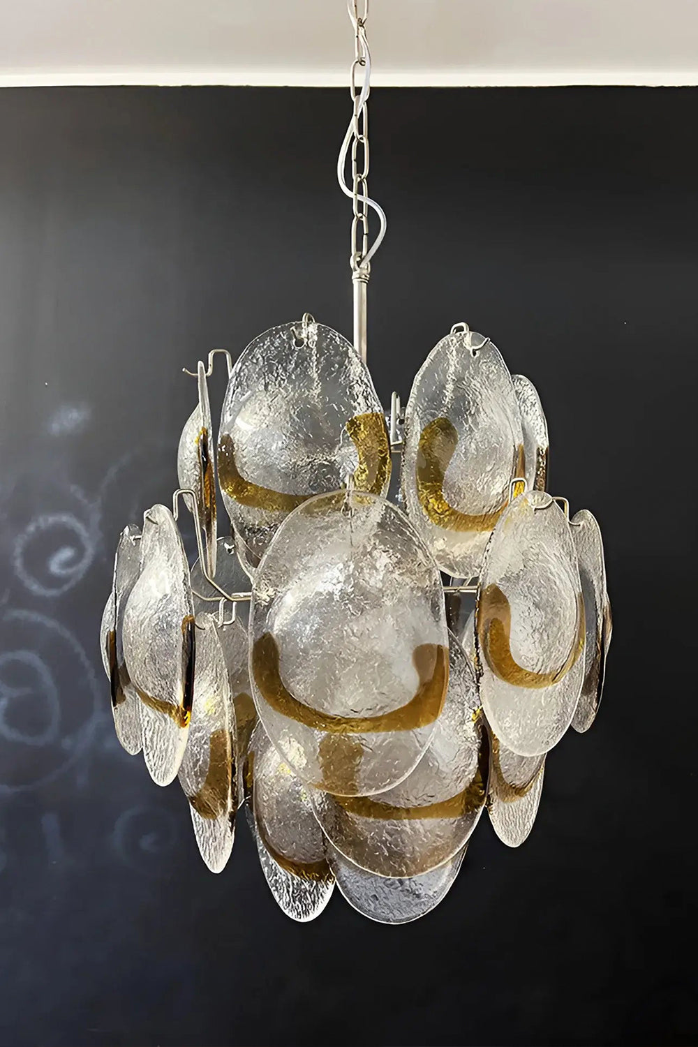 Shell-Shaped Glass Chandelier - view 13 | everlamps