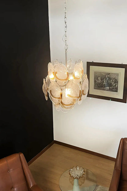 Shell-Shaped Glass Chandelier - view 3 | everlamps