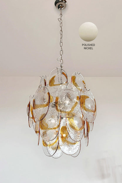 Shell-Shaped Glass Chandelier - view 24 | everlamps