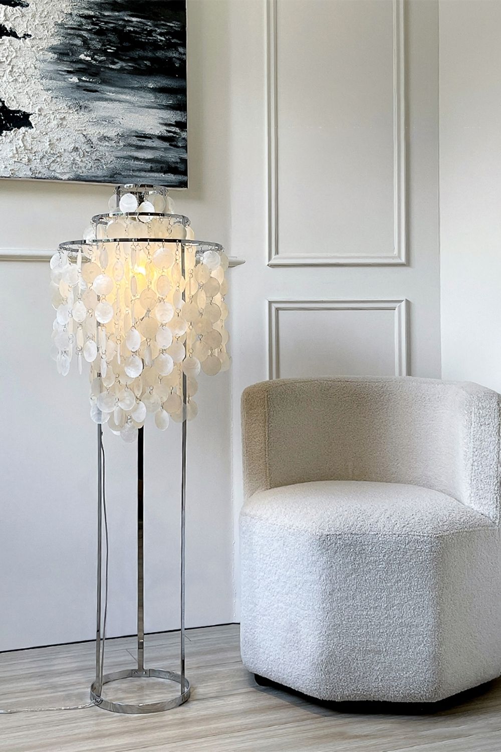 Vintage Shell Floor Lamp - view 4 | everlamps
