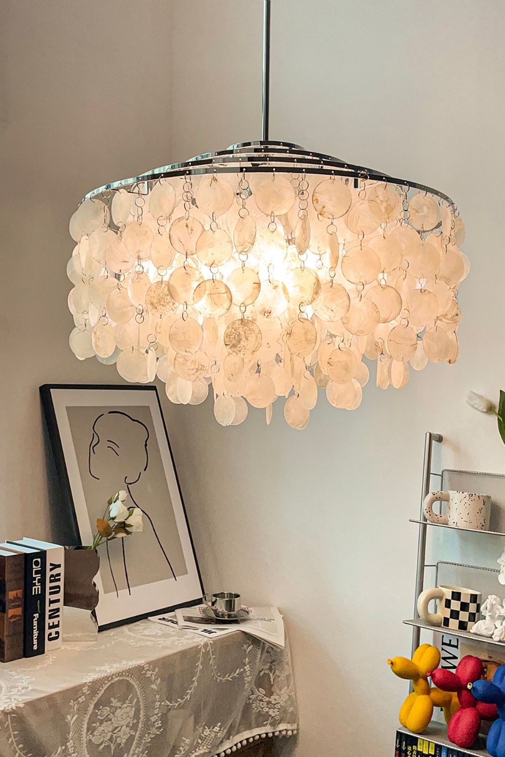 Shell Chandelier - view 4 | everlamps