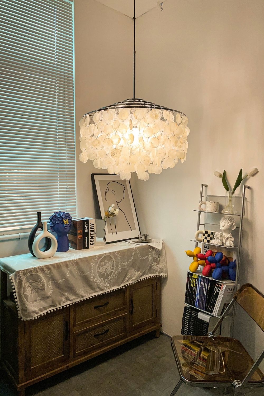 Shell Chandelier - view 3 | everlamps