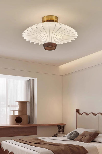 Silk Solid Wood Ceiling Lamp - view 2 | everlamps