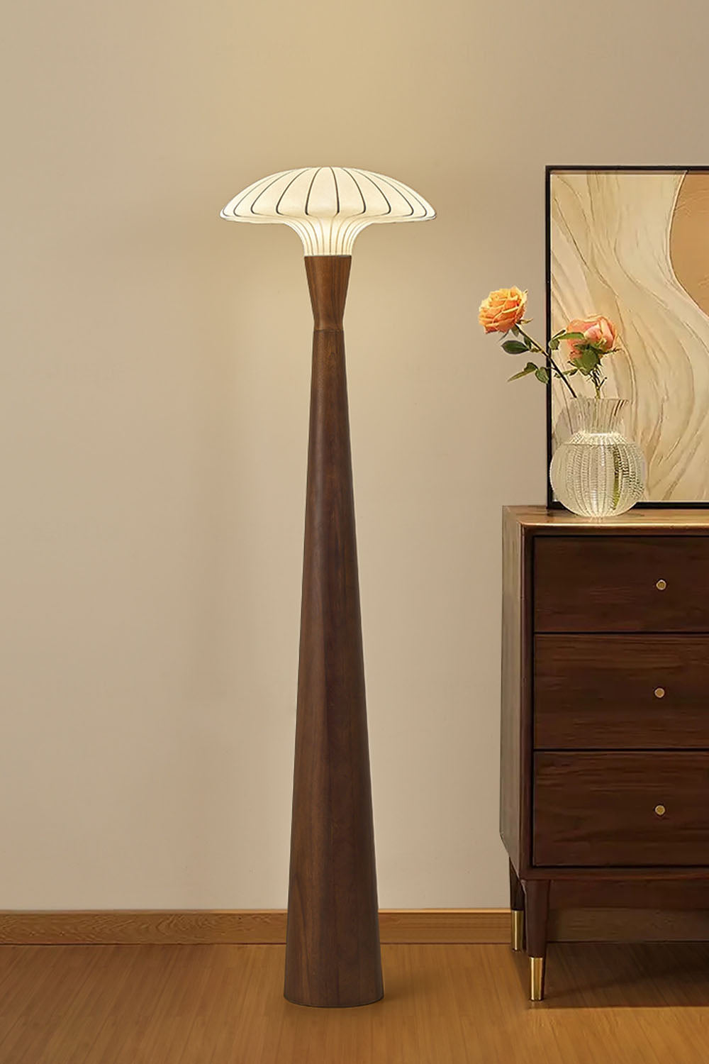 Silk Solid Wood Floor Lamp - view 6 | everlamps