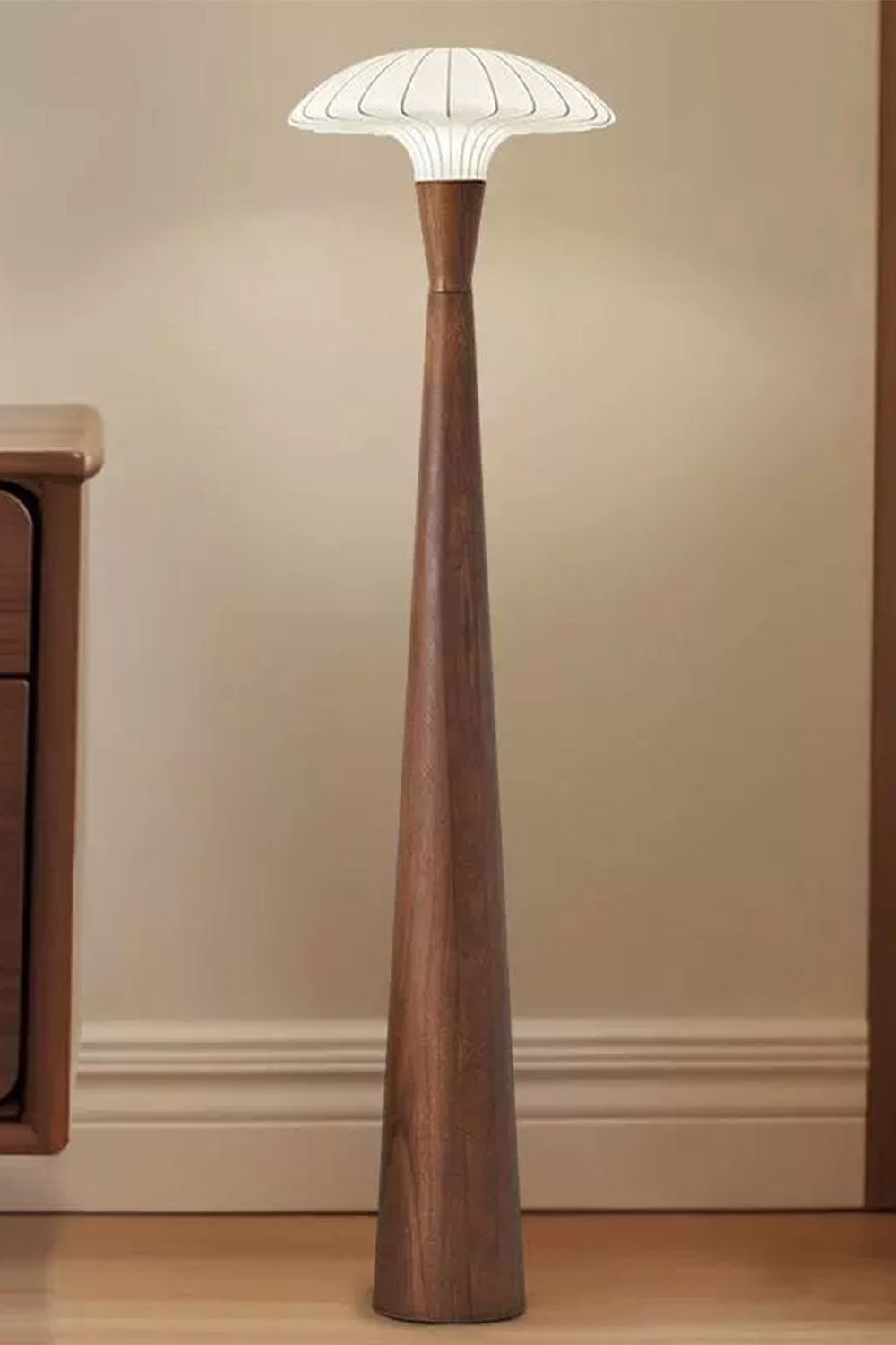 Silk Solid Wood Floor Lamp - view 2 | everlamps