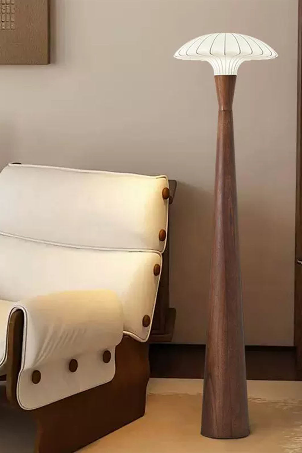 Silk Solid Wood Floor Lamp - view 4 | everlamps