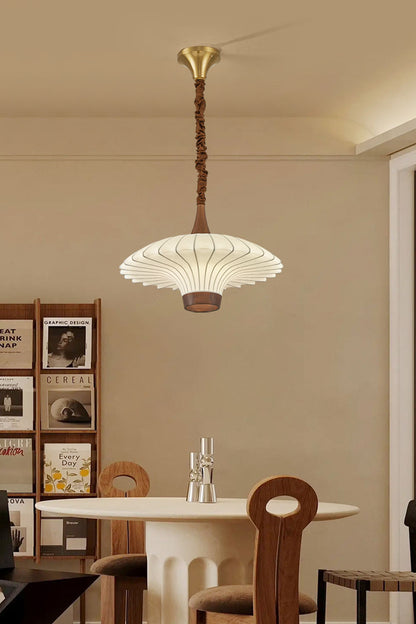 Silk Solid Wood Pendant Lamp - view 3 | everlamps