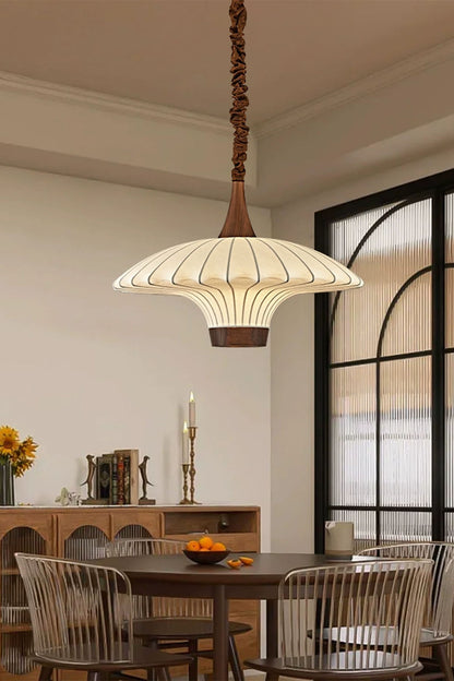 Silk Solid Wood Pendant Lamp - view 4 | everlamps