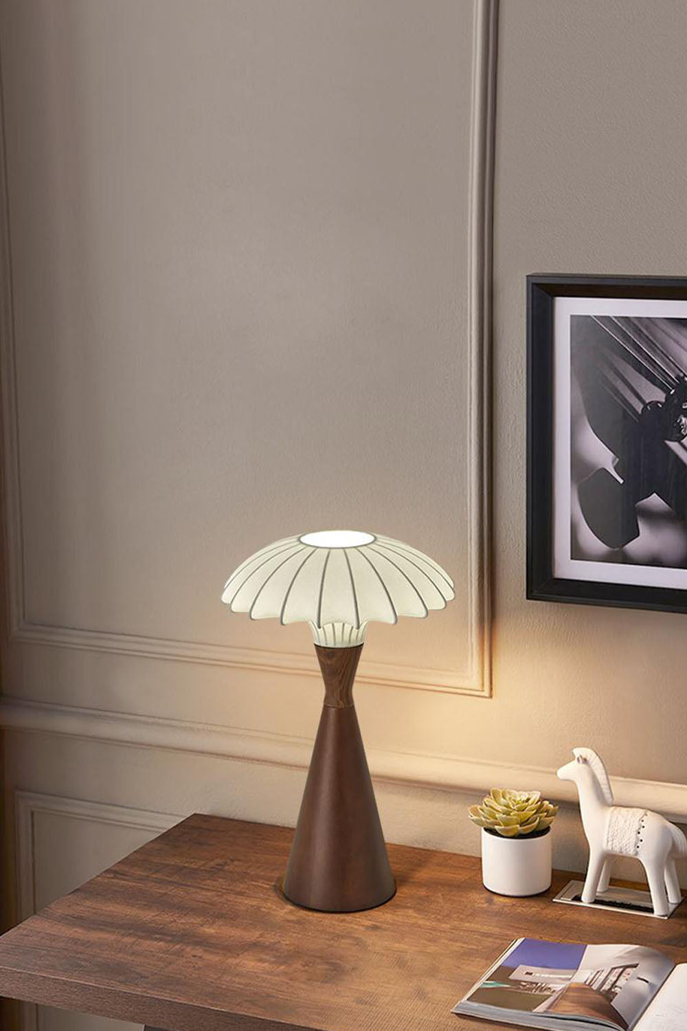 Silk Solid Wood Table Lamp - view 4 | everlamps