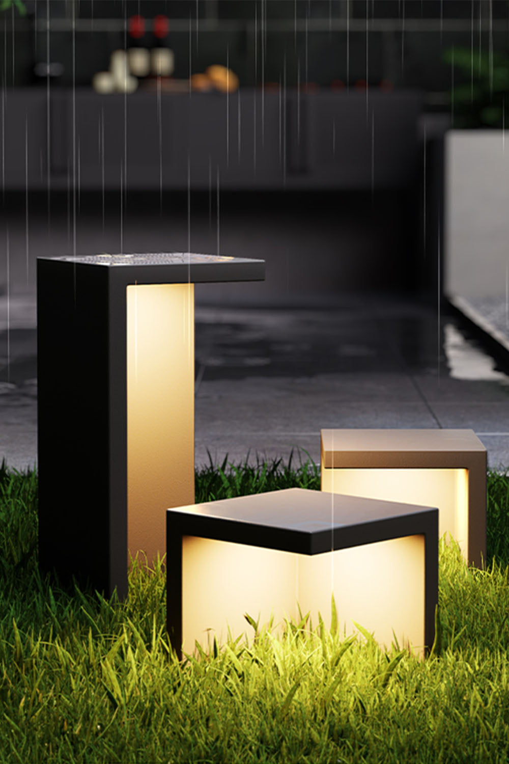 Simple Geometric Outdoor Floor Lamp - view 3 | everlamps