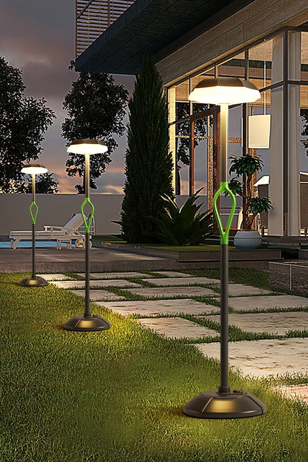 Simple Portable Outdoor Rechargeable Floor Lamp - view 4 | everlamps