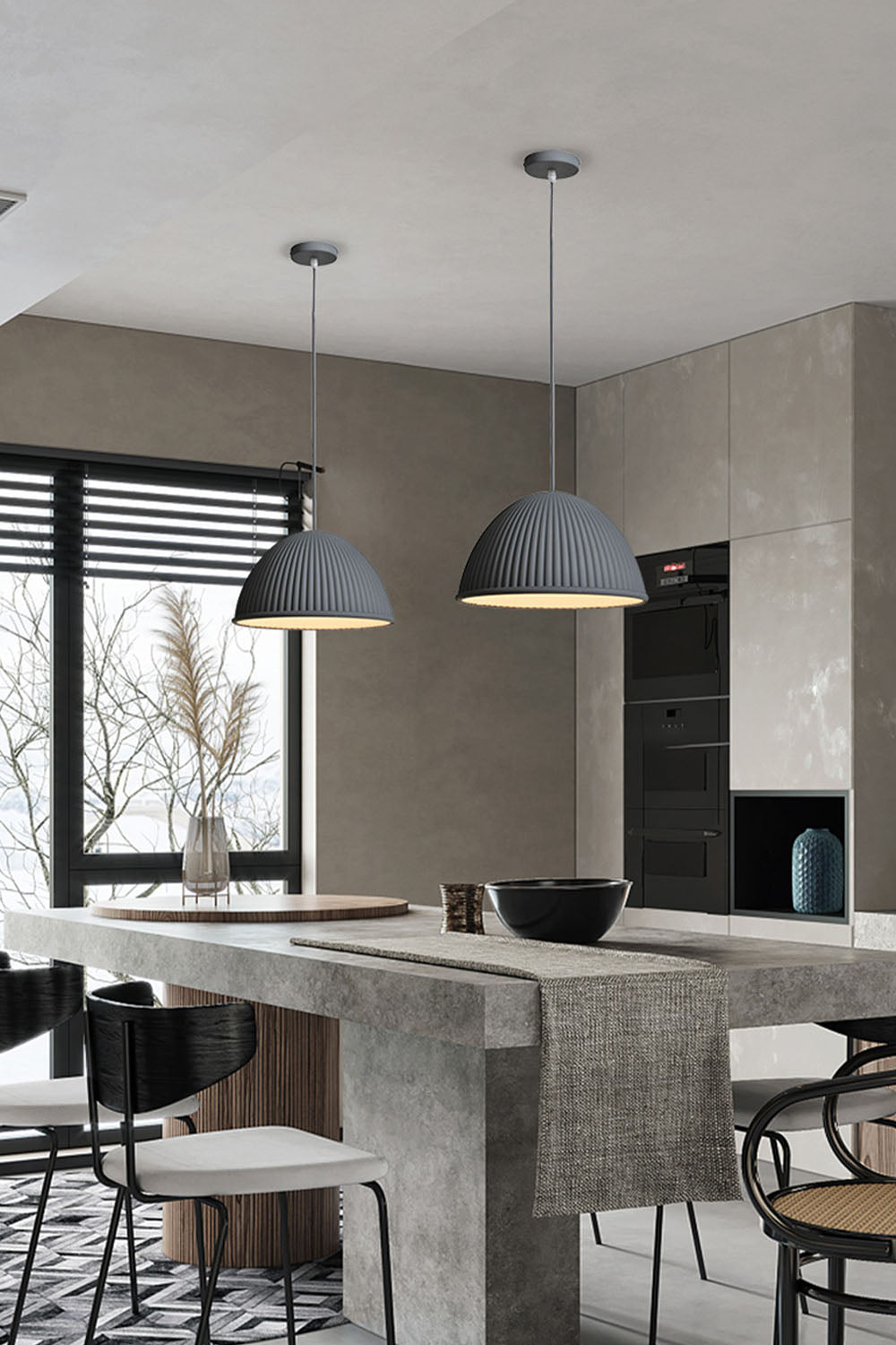 Simple Semicircular Inverted Pendant Light - view 9 | everlamps
