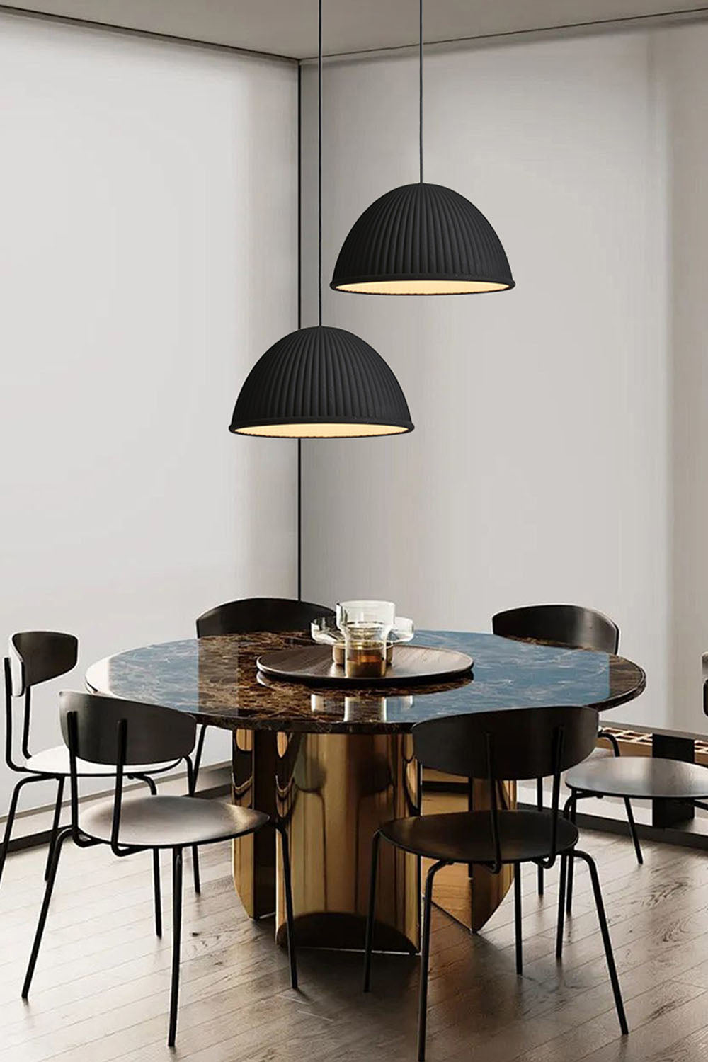 Simple Semicircular Inverted Pendant Light - view 4 | everlamps